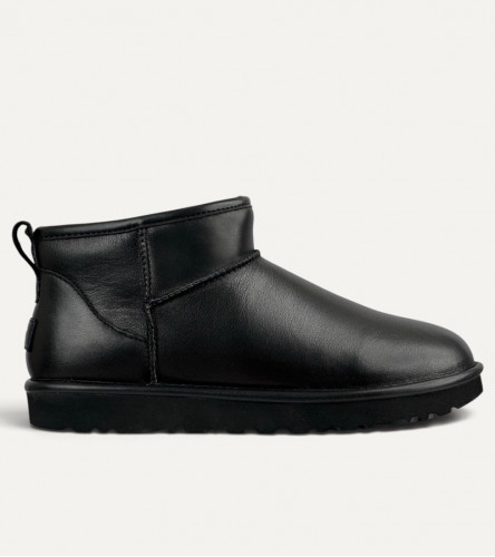 UGG Mens Classic Ultra Mini Leather - Black