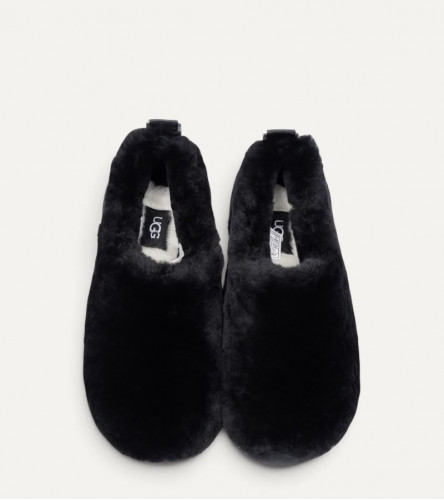 UGG Hailey Fluff Slippers - Black