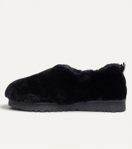 UGG Hailey Fluff Slippers - Black