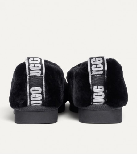 UGG Hailey Fluff Slippers - Black