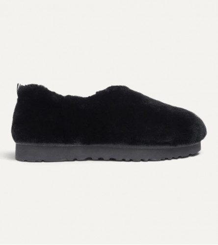 UGG Hailey Fluff Slippers - Black