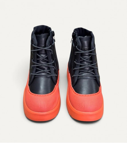UGG Kids Neumel Hybrid - Leather Black/Orange