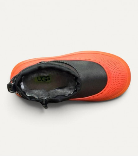 UGG Kids Mini Hybrid - Leather Black/Orange