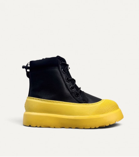 UGG Kids Neumel Hybrid - Leather Black/Yellow