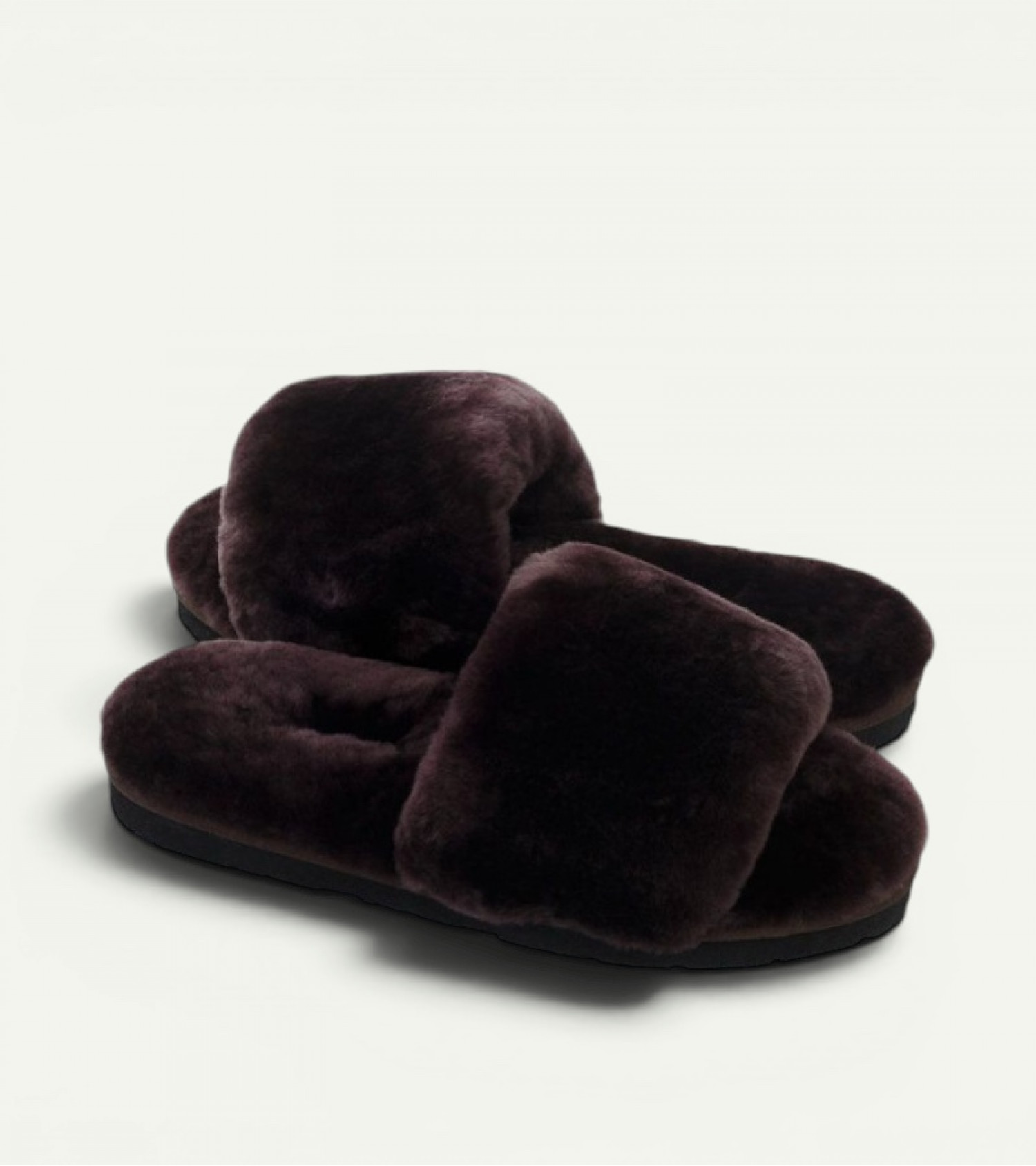 Меховые Тапочки FLUFF Slides - Chocolate