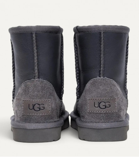 UGG Kids Classic Short Metallic - Grey 
