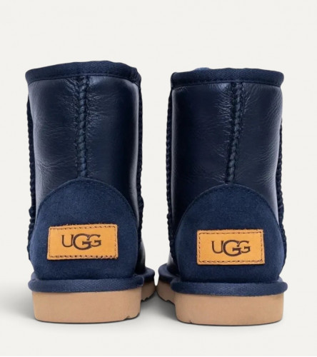 UGG Kids Classic Short Metallic - Navy