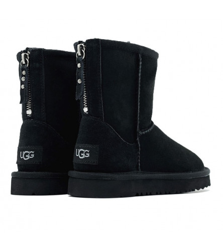 UGG Kids Classic Short Zip - Black