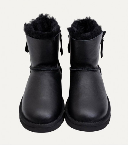 UGG Mens Classic Mini Double Zip Metallic - Black