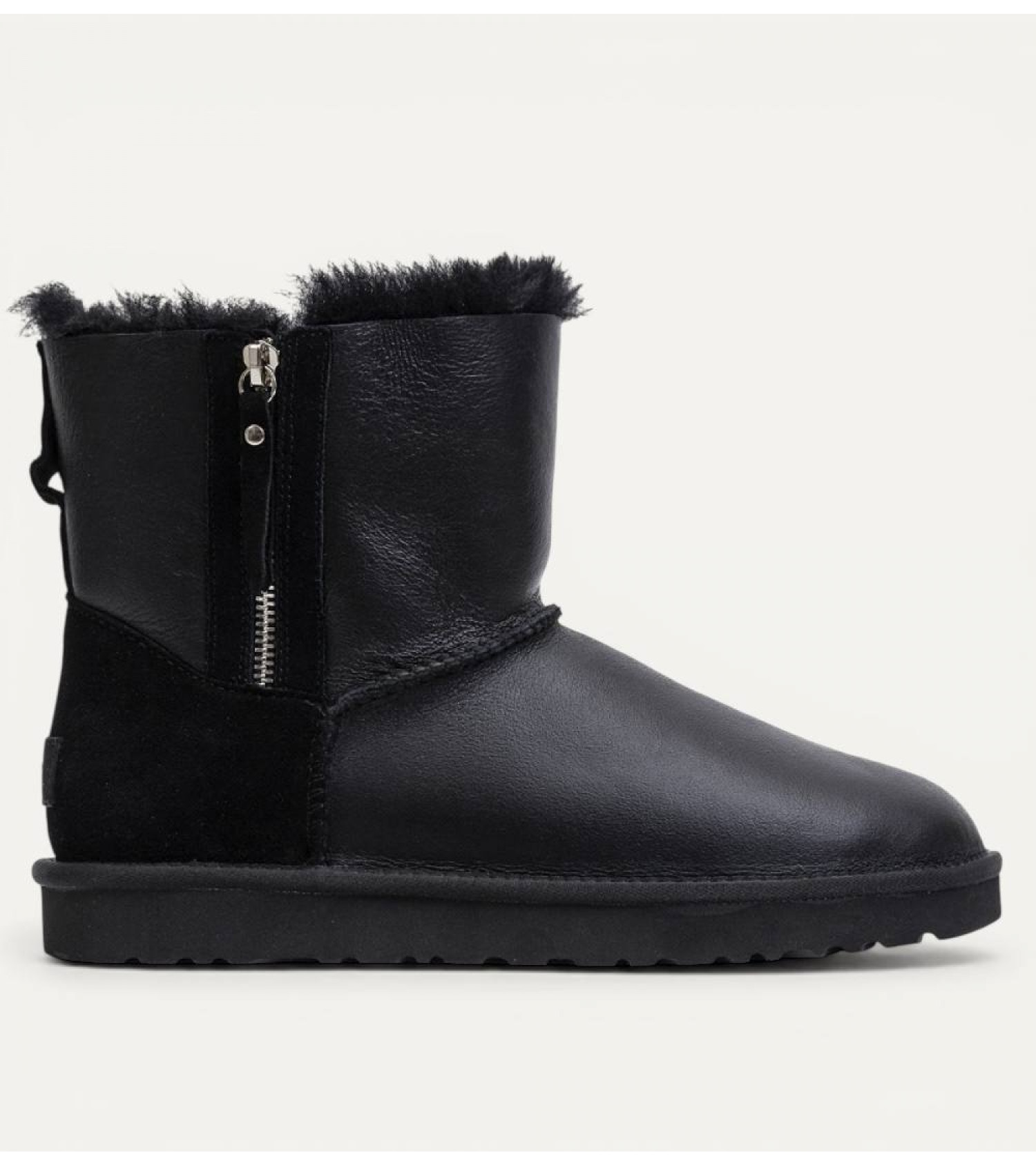 UGG Mens Classic Mini Double Zip Metallic - Black