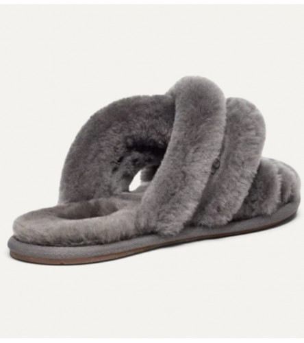  Меховые тапочки UGG Slippers Scuffita - Grey
