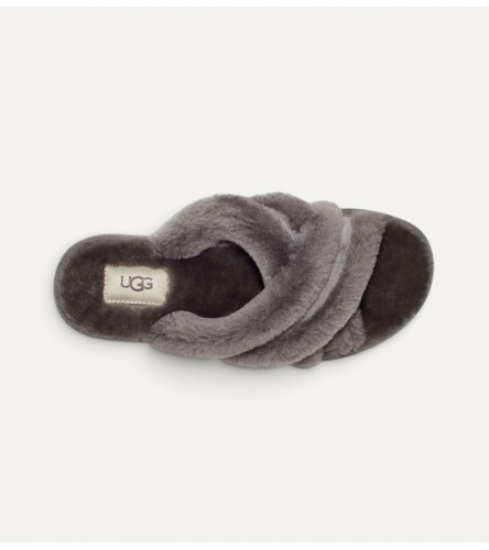  Меховые тапочки UGG Slippers Scuffita - Grey