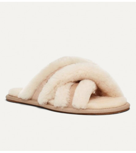  Меховые тапочки UGG Slippers Scuffita - Sand