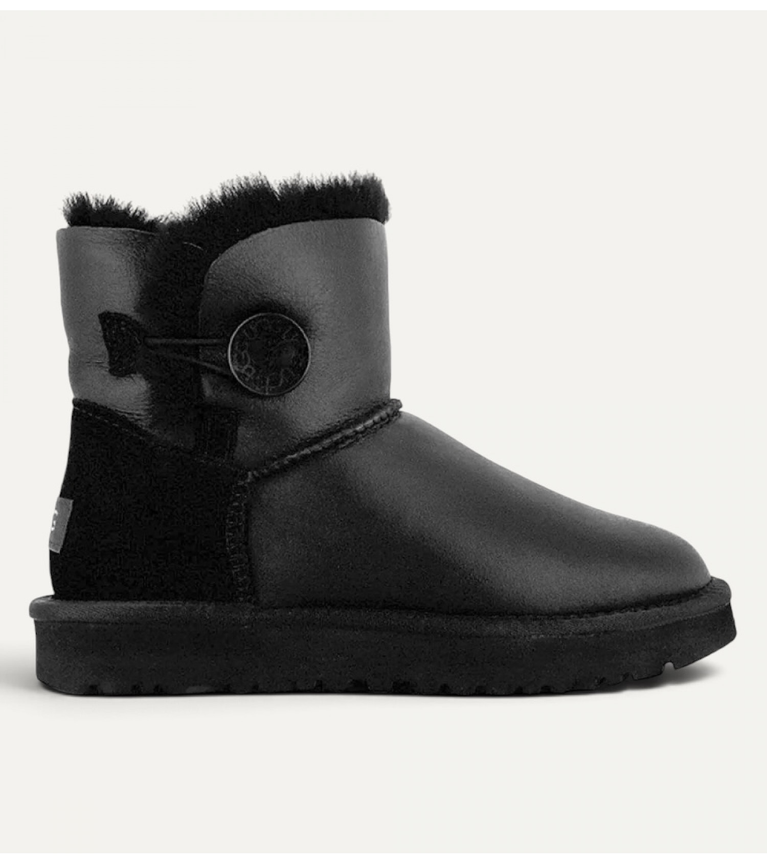 UGG Mini Bailey Button Metallic - Black